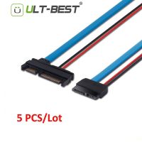 Ult-ดีที่สุด5ชิ้นตัวแปลงอนุกรม Ata สายเคเบิ้ล Sata 22pin 715ตัวผู้เป็นบอบบาง Sata 13pin 76คอนเนคเตอร์ตัวเมีย30ซม./1ฟุต/12นิ้ว