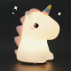 Creative unicorn pat night light seven-color bedroom bedside child feeding sleep silicone pat light