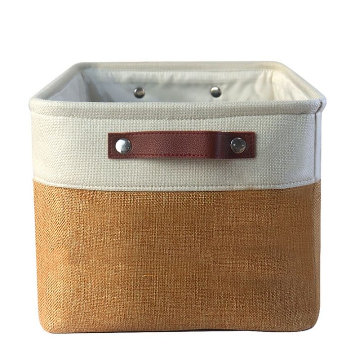 2pcs-foldable-fabric-storage-box-set-cotton-linen-storage-basket-square-wardrobe-organizer-box-with-handles