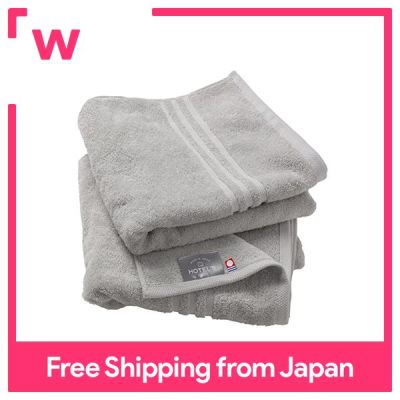 ผ้าเช็ดตัวขนาดเล็กที่ผ่านการรับรองจากผ้าเช็ดตัว Imabari ได้รับการรับรองโดย Horiie ประมาณ45 × 100ซม. HOTELS ผ้าปูที่นอน2แผ่นทำจากผ้าฝ้ายสีเงินสีเทา100% ความทนทานในน้ำสูงผลิตในแบรนด์ Imabari ญี่ปุ่น
