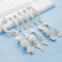 Lvory Handle European Style Kitchen Cabine Knobs And Handles Furniture Drawer Door White Dresser Wardrobe Pulls Hardware slides