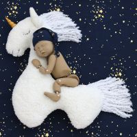 Newborn Photography Accessories Unicorn Shaped Pillow Props for Baby Photoshoots