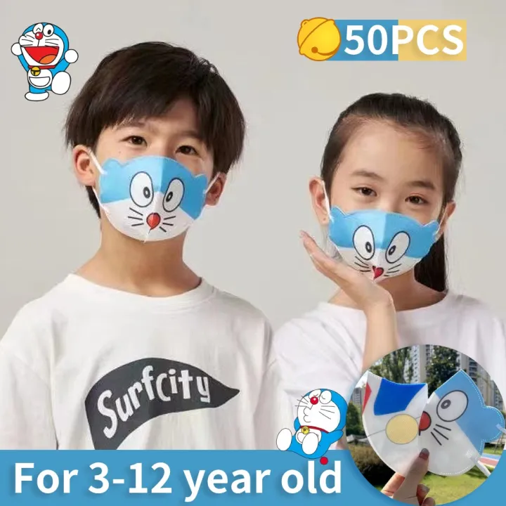 Hourser mask kids cartoon 50pcs murah 3ply cute mask 3d立体 children face
