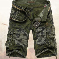 HOT 2022ฤดูร้อนกางเกงขาสั้นชาย Hip-Hop ผ้าฝ้ายหลวม Camouflage Multi-Pocket Beach เบอร์มิวดา Masculina กางเกงขาสั้นสบายๆ