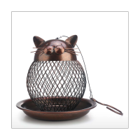 Outside Bird Feeding Device Squirrel Proof Bird Feeders Hanging Decoration Cute Cat Shape