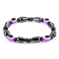 Fashion Black Magnetic Bracelets Weight Loss Handmade Eye Bead Slimming Therapy Bracelet For Women Jewelry Gift