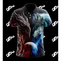 2023 NEW Style Heart Of A Wolf Soul Of A Dragon Short Sleeve Polo Shirtsize：XS-6XLNew product，Can be customization