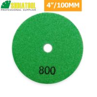 SHDIATOO 6pcs Diamond Flexible Dry Polishing Pad 4"100mm Grit #800 Stone Granite Marble Sanding Disc Resin bond Polisher disc