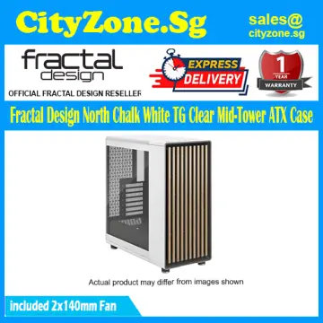 Fractal Design North Chalk White TG Clear
