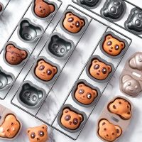 Cute Bear Mold Baking Pan Non-Stick Carbon Steel DIY Cake Mold Tools Decoration Biscuit Candy Mould Baking Accessories Bakeware