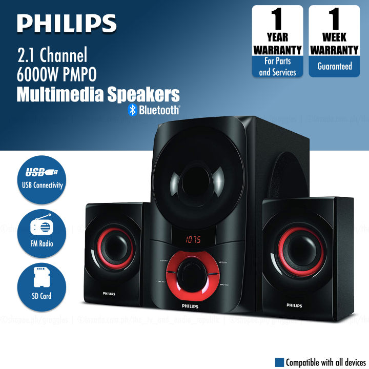 philips 2.1 speakers 6000w