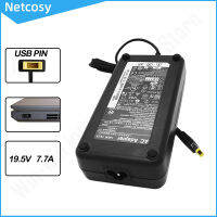 19.5V 7.7A 150W USB PIN แล็ปท็อป AC Adapter Power Charger สำหรับ IdeaCentre A540 A740 A8150 Y7000 A7200 S4040