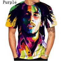 เสื้อยืดแฟชั่น BOB MARLEY ลาย3D ดีไซน์เท่เสื้อยืดลำลองสำหรับผู้ชาย/ผู้หญิง