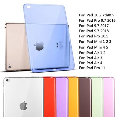 [HOT 2023] TPU ซิลิโคนโปร่งใสเคสสำหรับไอแพด Mini 6 5สำหรับ iPad 11 Pro Air 1 2 3 4 Pro 9.7 2016 2017 2018 10.2 7th 8th 9th