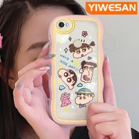 YIWESAN เคสสำหรับ Xiaomi Redmi โน๊ต5A Y1การ์ตูนน่ารักสีเทียนหน้าแข้งลายคลื่นดีไซน์ใหม่เคสโทรศัพท์แบบใสกรอบซิลิโคนนิ่มป้องกันเลนส์กล้องเคสโปร่งใสกันกระแทก