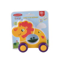 Wel-B x Infunbebe Push and Go Animals Lion (รถลากของเล่น สิงโต)  -  ของเล่น ของเล่นเด็ก รถลาก ของเล่นแบบลาก  เสริมสร้างพัฒนาการ กระตุ้นการมองเห็น สิงโต มีล้อ