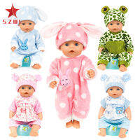 SZWL Simulate Cartoon Animal Design Clothes Plush Pajamas for 18 Inches Doll Accessories Gift