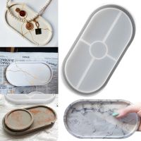 hotx【DT】 Oval Tray Cement Silicone Molds Pot Concrete Plaster Mould Ashtray Coaster Gypsum Mold