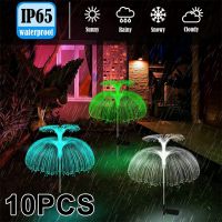 ✴☊☃ Double Layer Solar Jellyfish Lights Outdoor Lighting Jellyfish Lawn Light 7Color Changing Landscape Garden Light Pathway Decor