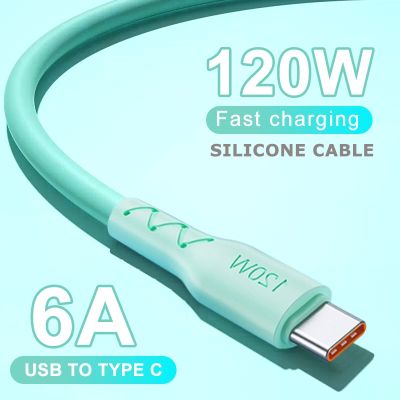 6A สาย USB Type C ขนาด120วัตต์,สายชาร์จเร็ว PD สำหรับ OPPO หัวเว่ย Oneplus P40 P30 Pro Xiaomi Samsung สายดาต้าที่ชาร์จ Realme