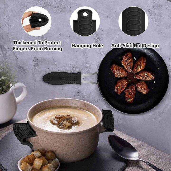 cast-iron-skillet-handle-covers-set-non-slip-silicone-pot-holder-resistant-for-kitchen-for-pans-griddles-cookware-black