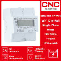 CNC RS485เฟสเดียว WIFI สมาร์ทพลังงานเมตรตรวจสอบตัดวงจรจับเวลาที่มีแรงดันไฟฟ้าป้องกันปัจจุบัน60A 90-300โวลต์