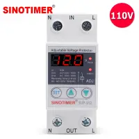 รีเลย์แรงดัน63a 110V 120V ปรับด้วยมือรางเหนือใต้การตรวจสอบแรงดันไฟฟ้าอุปกรณ์ป้องกันสวิตช์ถ่ายโอนอัตโนมัติ