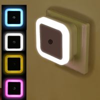 【LZ】☏▽❣  Mini LED Night Light EU/US Plug-in Dusk to Dawn Sensor Wall Nights Lamp Square for Bedroom Hallway Stairs Corridor 110V 220V