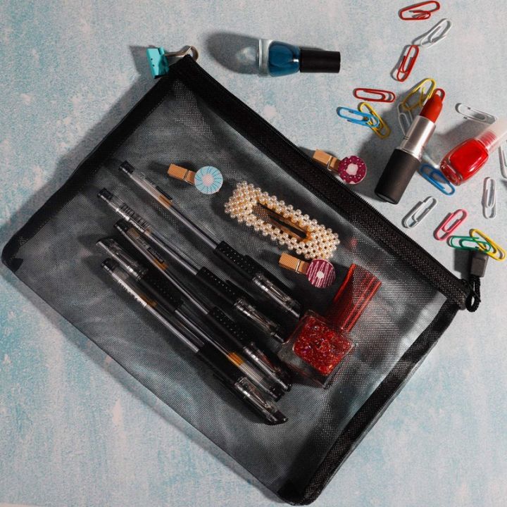 12-pieces-mesh-bags-black-mesh-zipper-pouch-makeup-bags-cosmetic-travel-organizer-bags-pencil-case
