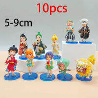 * ร้อน10ชิ้นเซ็ต One P Iece อะนิเมะรูปลูฟี่ซันจินามิ Zoro C HOPPER แฟรงก์โรบินพีวีซีรูปการกระทำรุ่นเด็กตุ๊กตาของขวัญของเล่น