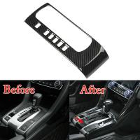 Carbon Fiber Gear Shift Box Panel Cover Trim for 10Th 2016-2018 Car becoration