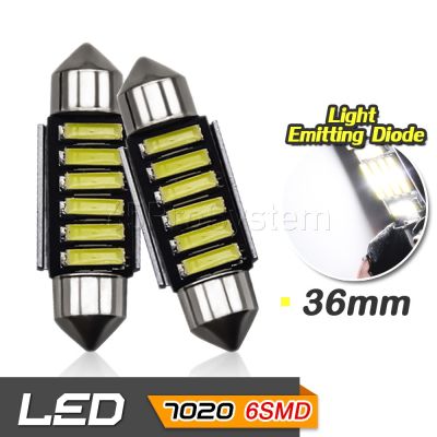 65Infinite (แพ๊คคู่ C5W 7020 6SMD 36mm) 2x LED C5W 7020 6SMD ขนาด 36mm ไฟโดม ไฟอ่านหนังสือ ไฟห้องโดยสาร ไฟหัวเก๋ง ไฟส่องป้ายทะเบียน กระจายแสง 180องศา CANBUS Super Bright ความสว่างสูง สี ขาว (White)