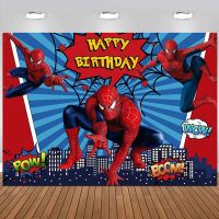 Disney Spiderman Theme Birthday Party Background Cloth Childrens Party Decoration Supplies Layout Background Curtain Background