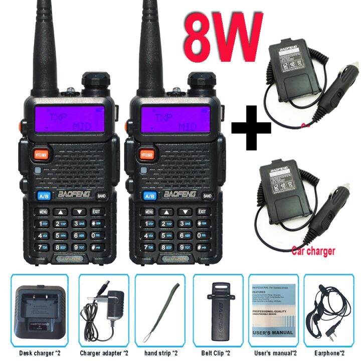 j116วิทยุสื่อสาร2ชิ้น-ล็อต-baofeng-8w-uv-5r-fm-วิทยุสื่อสาร-uv5r-สมัครเล่นแบบพกพาตัวรับสัญญาณความถี่คู่วิทยุ-ham-cb-10กม