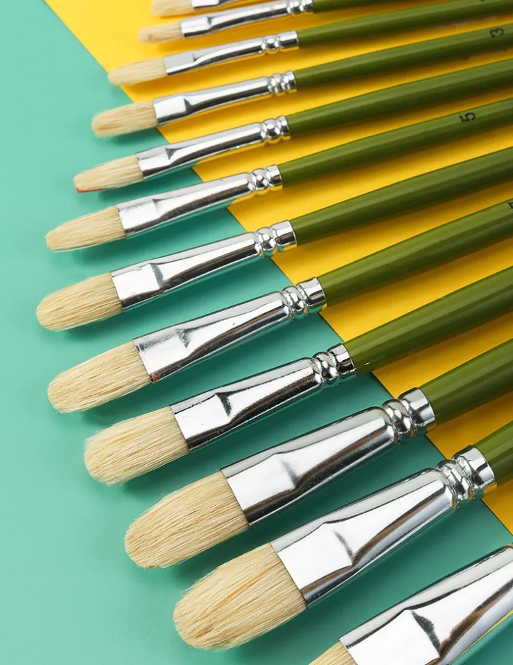 6pcs/Set,pig bristle artist oil painting brushes chese painting