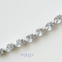 Neriza jewelry/สร้อยข้อมือเพชรสังเคราะห์ เกรดพรีเมี่ยมประกายไฟเทียบเท่าเพชรแท้ จัดส่งฟรีพร้อมกล่อง NB023