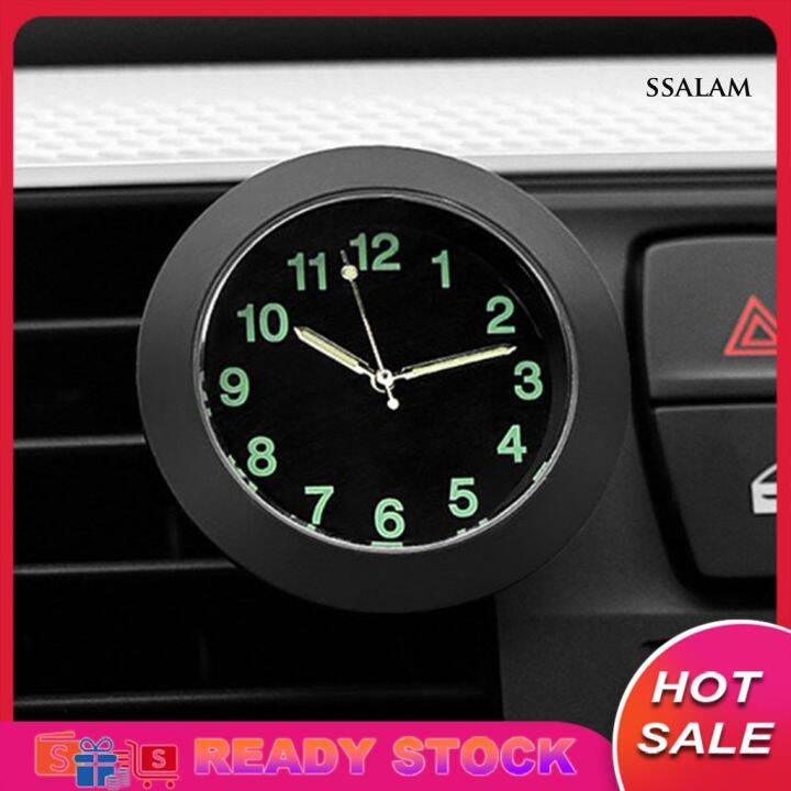 【Ready Stock】Car Clock Mini Backlight Decoration Cars Air Vent Quarz ...