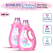 Nước giặt xả mẹ và bé 900 ml ABBY tự nhiên, an toàn, làm mềm vải