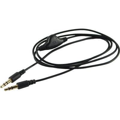 4Pcs 3.5mm M/M Stereo Headphone Audio Extension Cable Cord with Volume Control Black