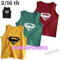 【Ready Stock】 ◐◈卍 C22 Unisex Childrens Singlet BATMEN VS SUPERMEN LOGO Age 2-16 Years Old Childrens Singlet Unisex Childrens Clothing Boys/Girls