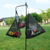Outdoor Camping Triangle Picnic Tableware Drying Net Foldable Storage Storage Net Camping Hanging Net Storage Basket