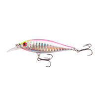 เหยื่อล่อปลาเหยี่อปลามาพร้อมกับตะขอ2อันขนาด7.5ซม. 6ก. น้ำทะเลพลาสติก Crankbait จมได้อย่างรวดเร็ว