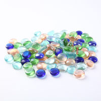 BHShop 500g Colored Crystal Stone Colorful Stone Glass Flat Beads Yuhua Stone Crystal Stone Fish Tank Aquarium Accessories Landscape Color Stone