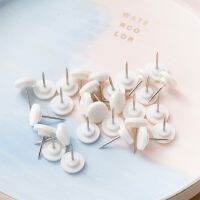 Set of 20pcs White Flat for Head Thumb Tacks for Cork Board Decorative Pushpins Set for Home Photo Wall Wedding Party Y3NC