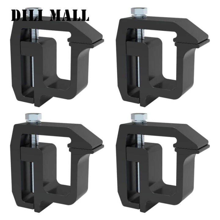 dili-ตัวหนีบยึด-mall4pcs-หมวกหลังคารถบรรทุกสำหรับแคมป์เปลือกหนักที่ยึดที่หนีบอุปกรณ์เครื่องมือทดแทน