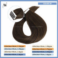 AW Tape In Hair Extensions Straight 100 Human Hair Machine Remy Invisible Skin Weft Adhesive Tape On Hair Natural Hair