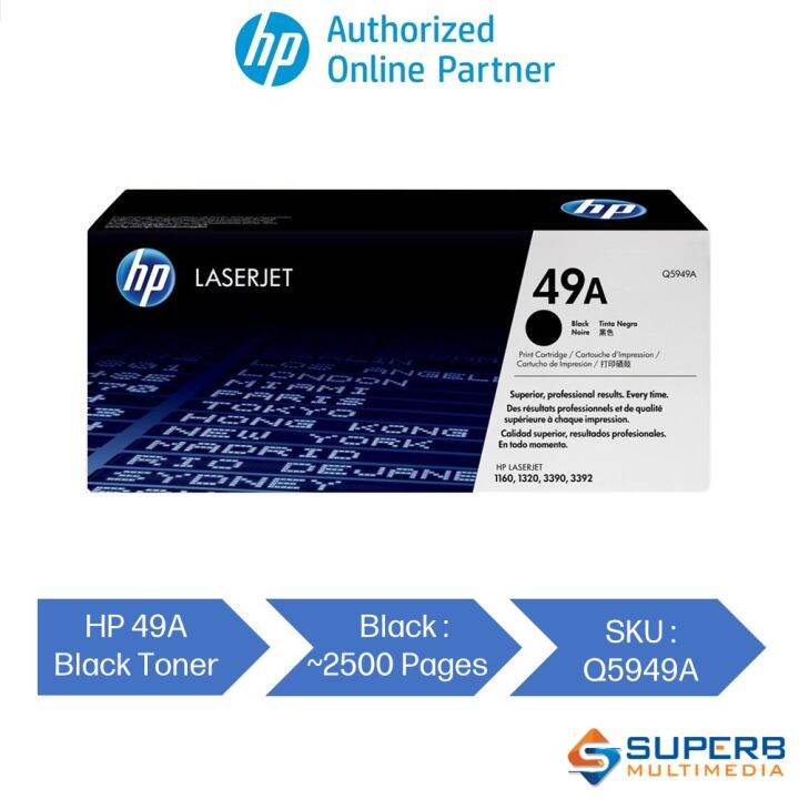 HP 49A Black Original LaserJet Toner [Q5949A] | Lazada