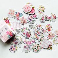 50 pcs/Box Floral Flowers Collection Paper Stickers DIY Decorative Diary Notebook Stick Label Stickers Labels