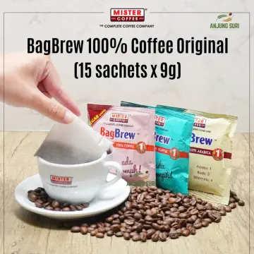 [READY STOCK] Mister Coffee Bag Brew BagBrew 100% Instant Coffee Kopi  Bancuh Sugar Added Original