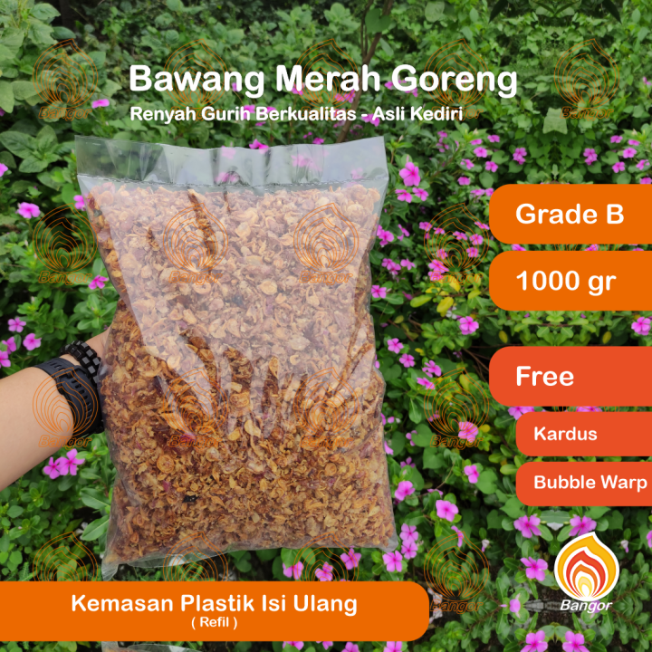 MERAH-B [ 1 Kg ] Bawang Merah Goreng / Brambang Goreng, Grade B ...